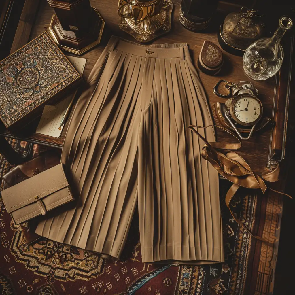 Maak een statement met vintage plooibroeken